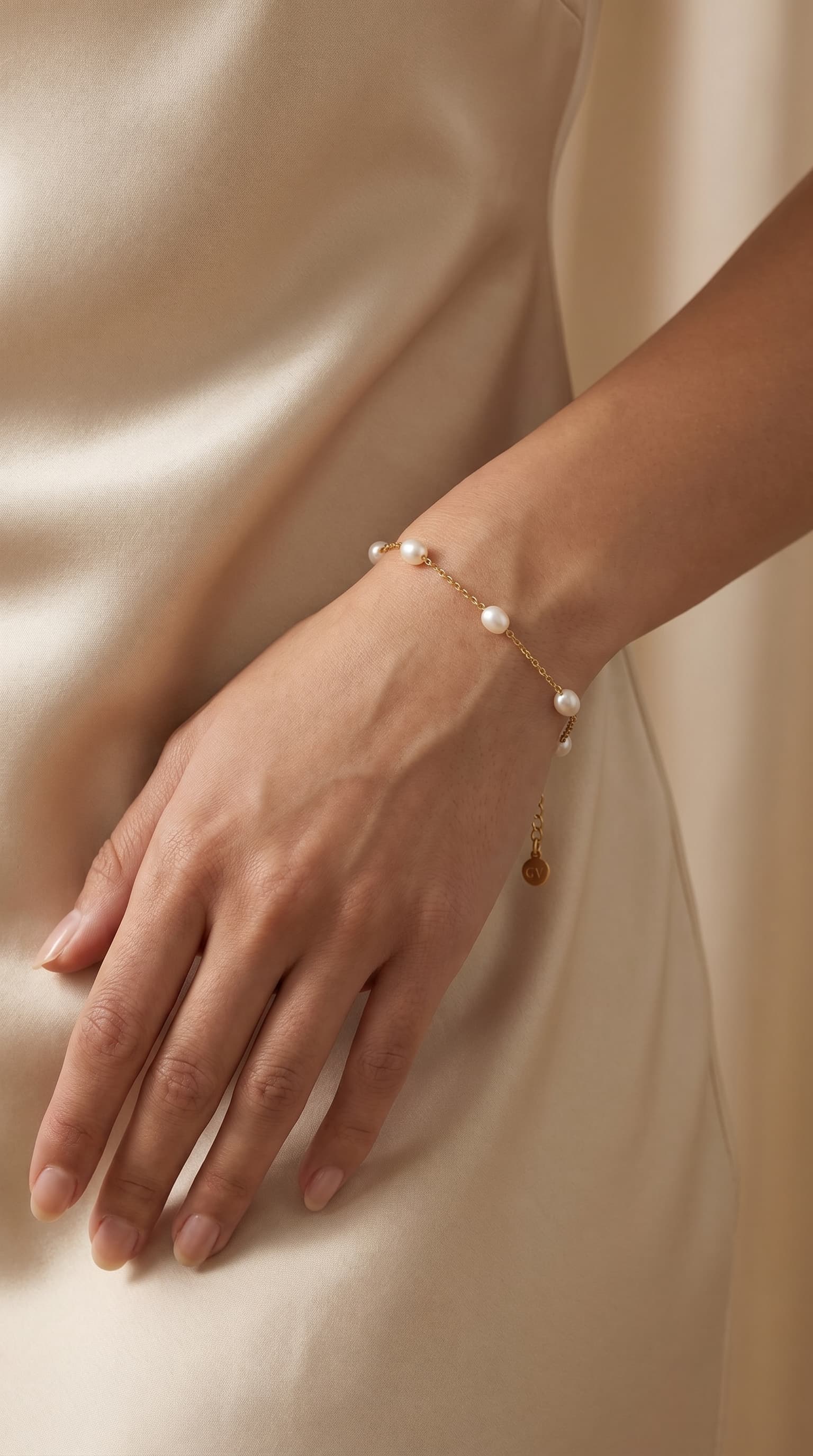 Bracelet Chaîne et Perles "Océane" — bracelets — acier inoxydable — Orevia Paris — bijou livraison Maroc